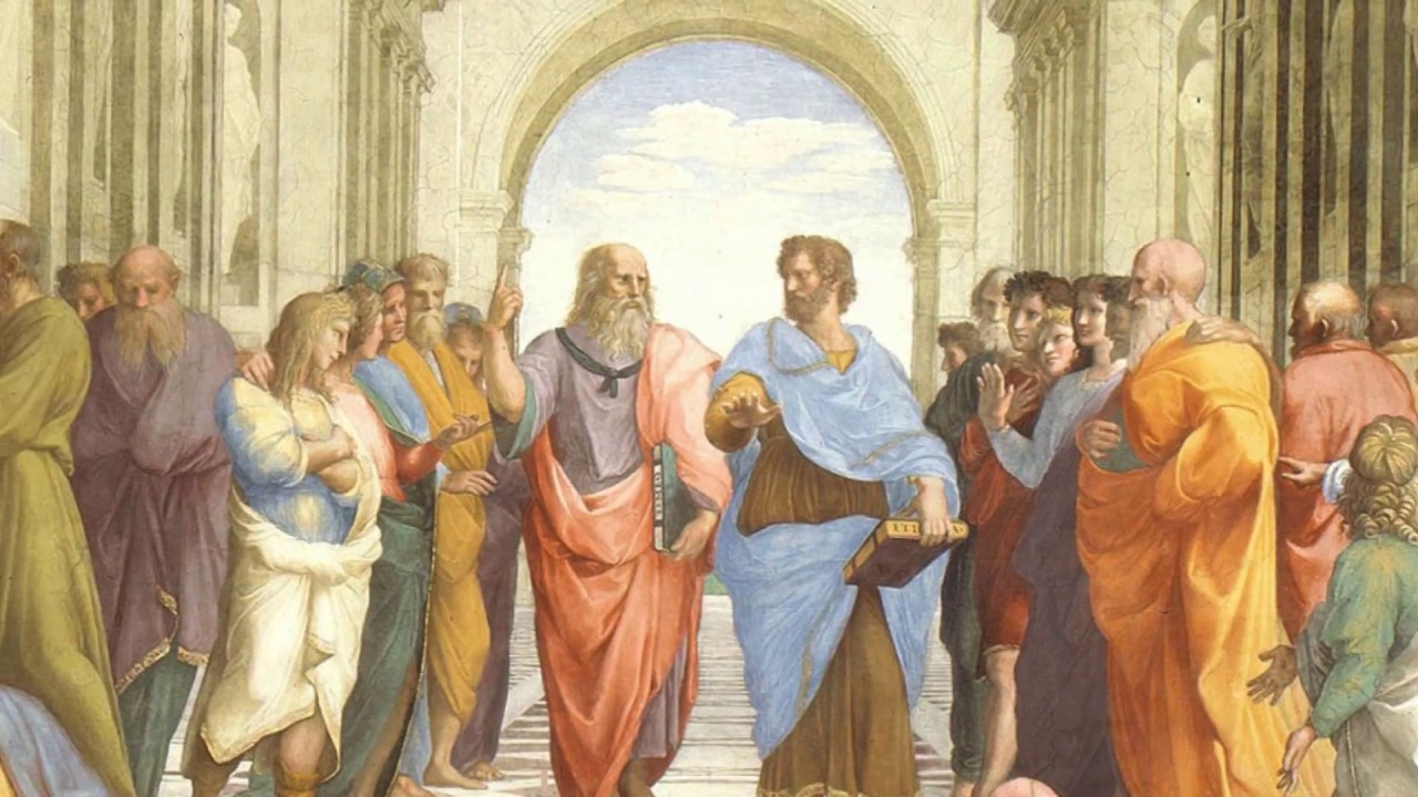 Plato and Aristotle at the Acadey in Athens